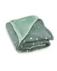 Green Dots Muslin Baby Blanket
