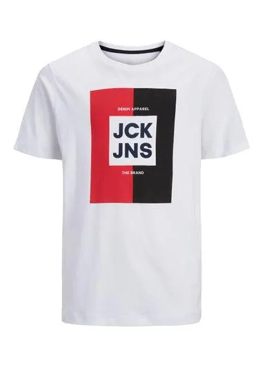 Jack & Jones Junior Oscar White T-Shirt (6-16yrs) - Age 6 Years