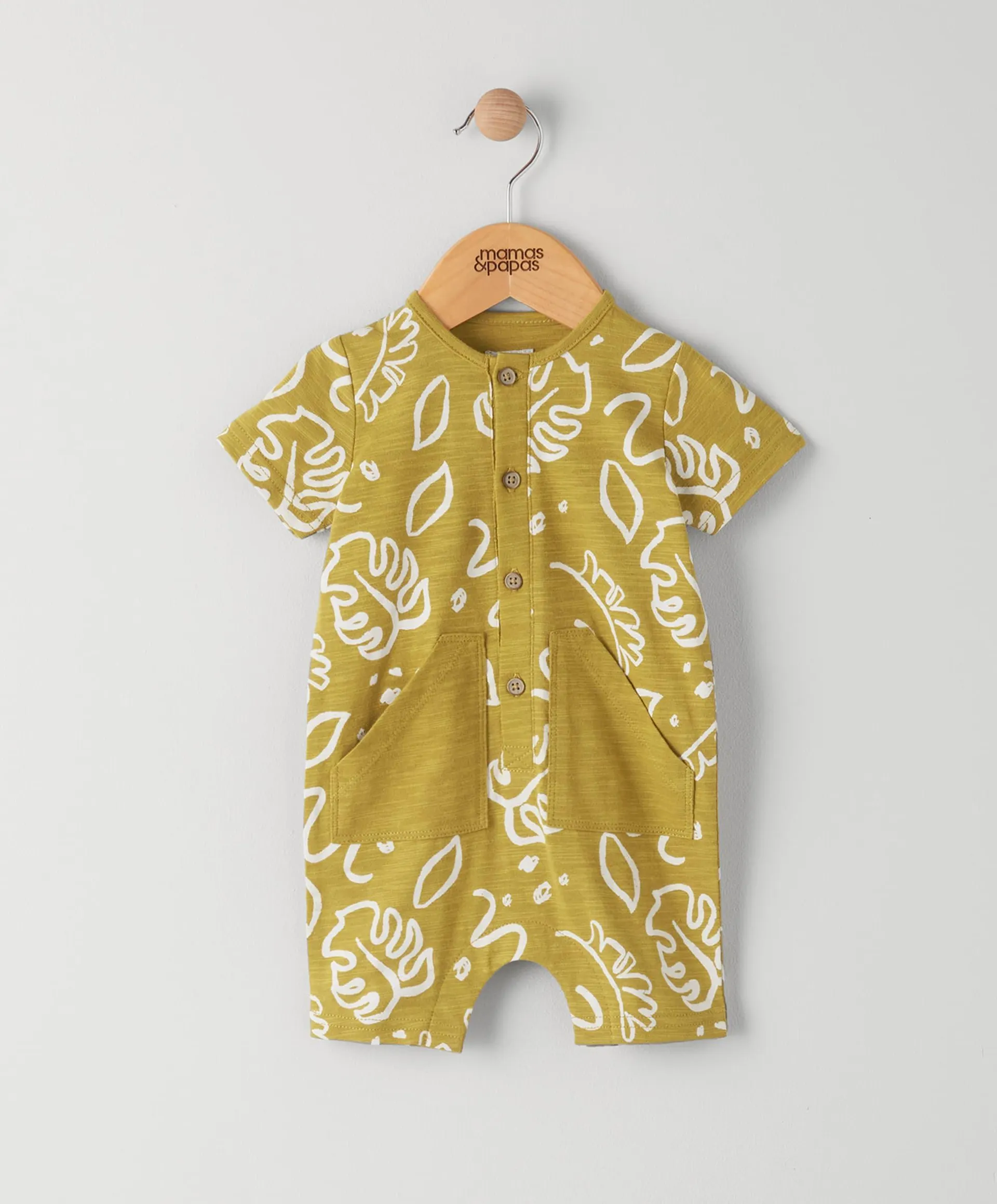 Tropical Palm Print Shortie Romper