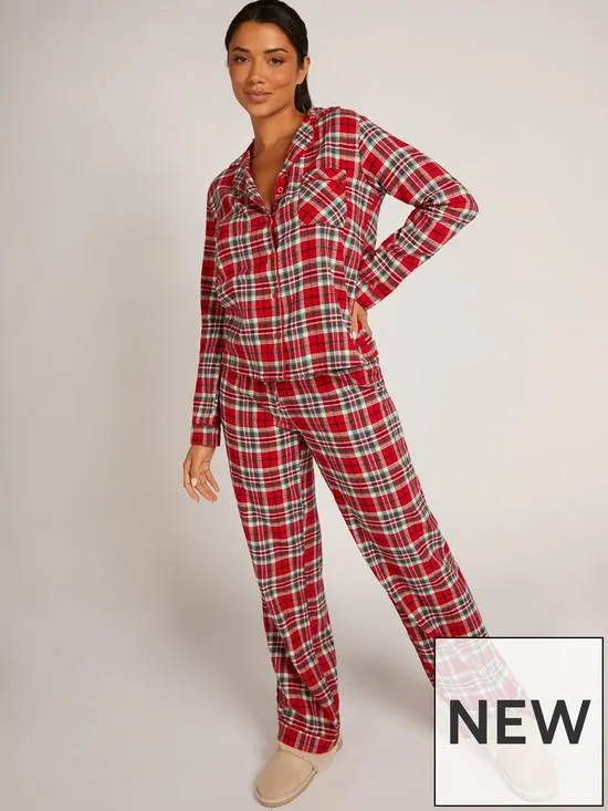 Christmas Check Pj In A Bag - Red