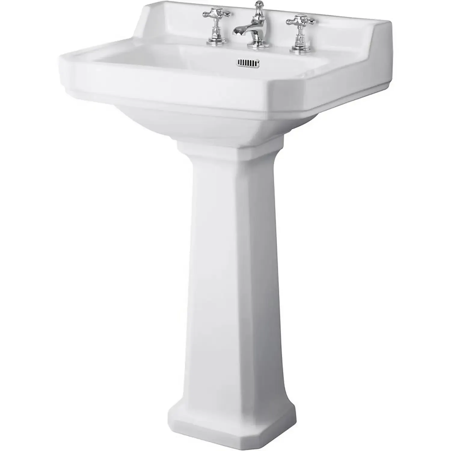 Balterley Harrington 3 Tap Hole Basin and Pedestal - 560mm