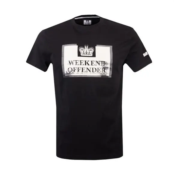 Mens Black Bonpensiero Graphic T Shirt