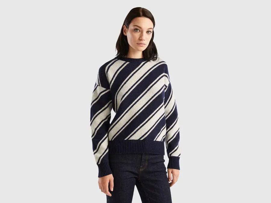 Regimental striped sweatshirt