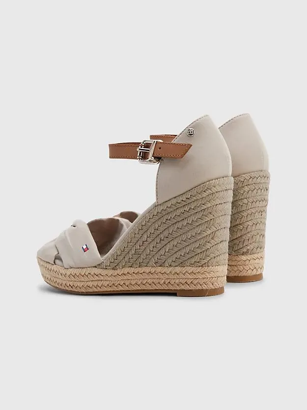 Open Toe High Wedge Espadrille Sandals