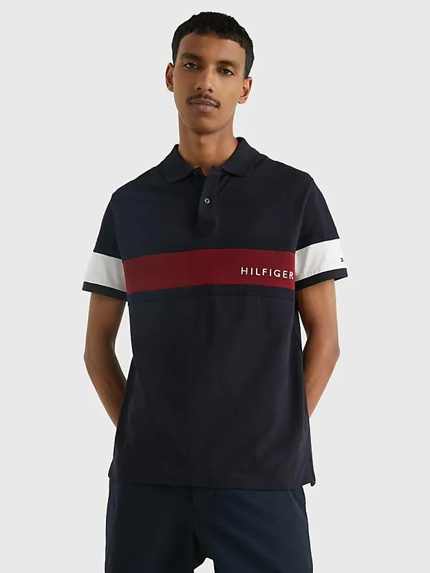 Colour-Blocked Regular Fit Polo