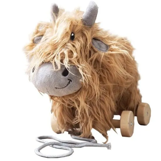 Hubert Highland Cow Pull-Along
