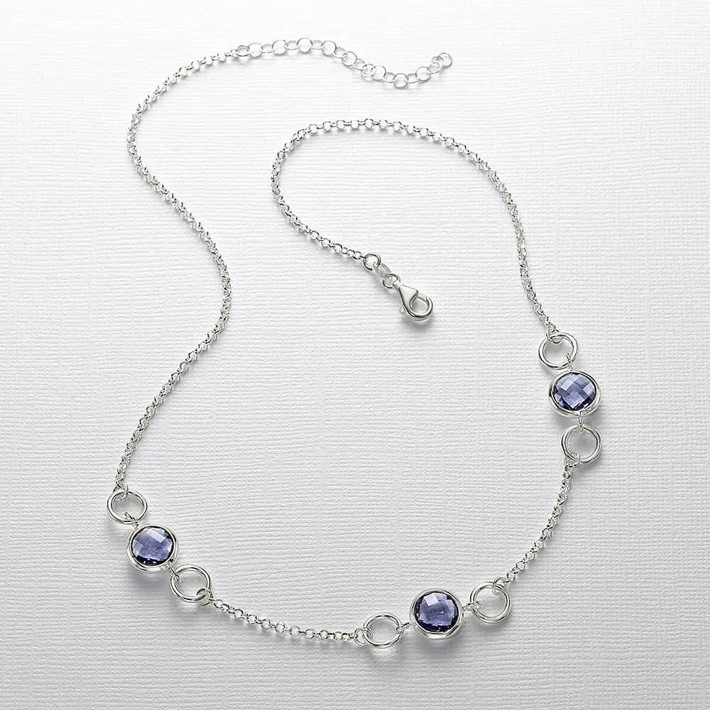Violet Vision Silver Necklace