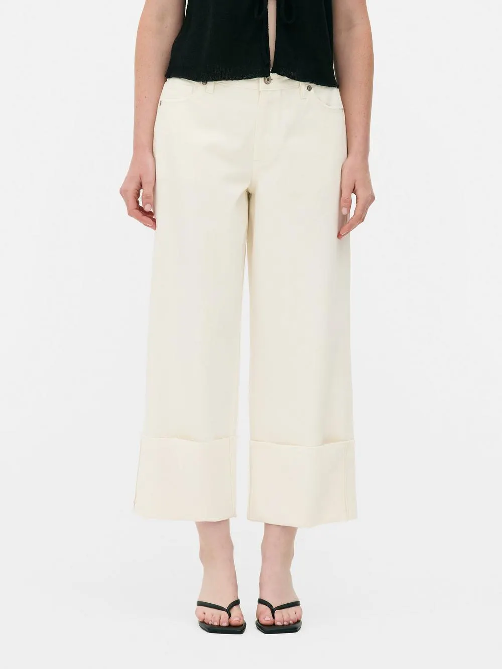 Turn Up Straight Leg Jeans