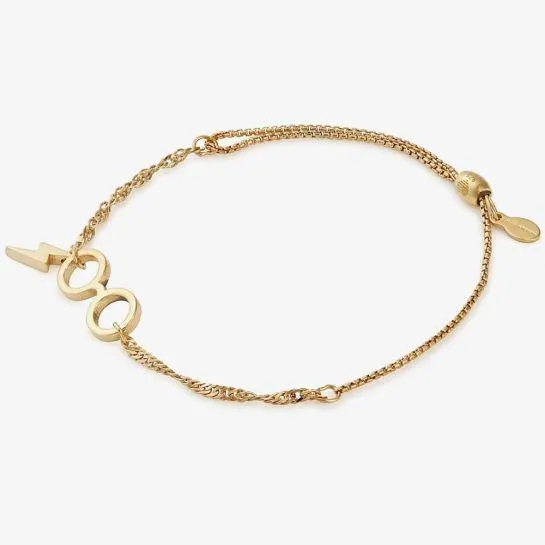 Gold Plated Glasses Pull Chain Bracelet