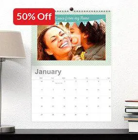 Personalised Photo & Bunting Calendar