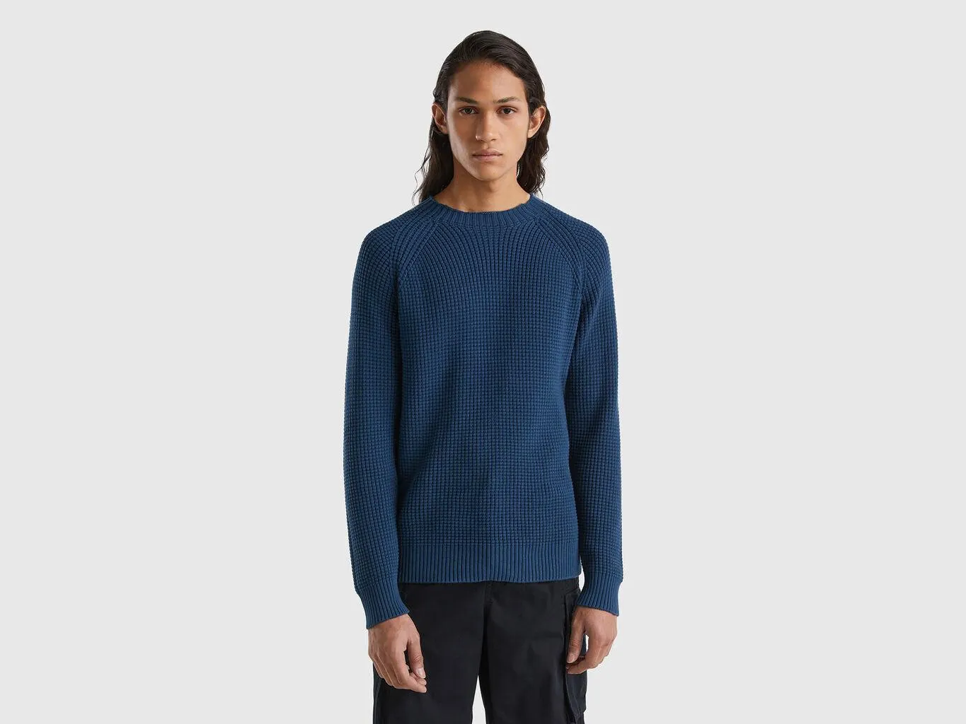 100% cotton crew neck sweater