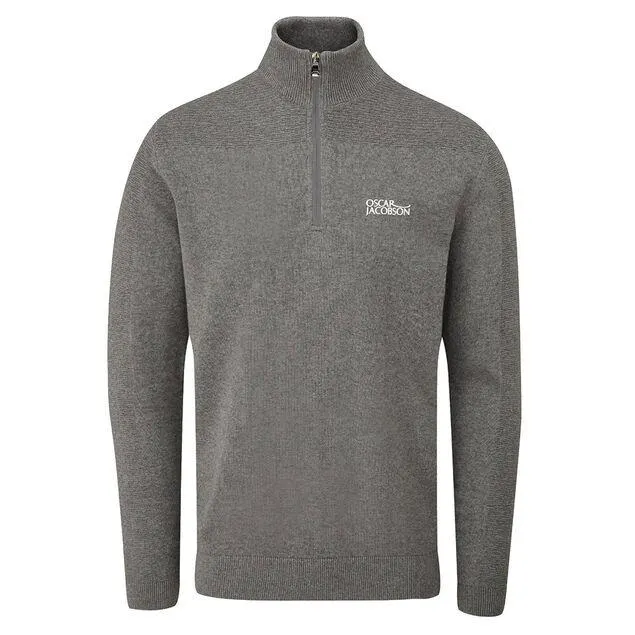 Oscar Jacobson Men's Winwood Tour Half Zip Golf Sweater