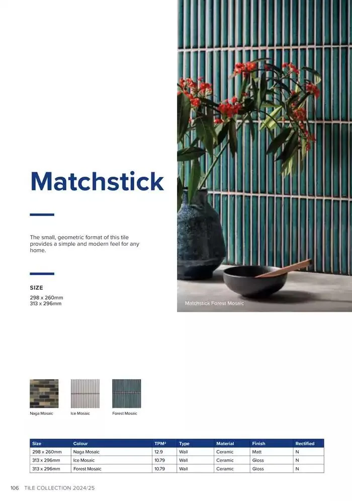 Tile Collection  from 14 January to 31 May 2025 - Catalogue Page 106