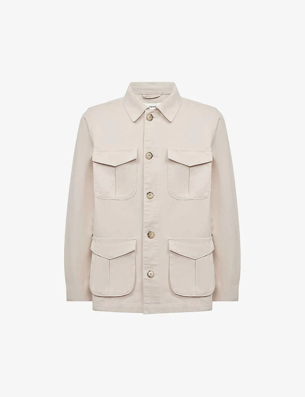 Normanby regular-fit pocket-detail cotton overshirt