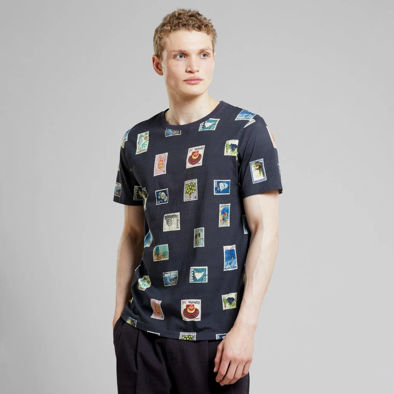 T-shirt Stockholm Stamps Charcoal