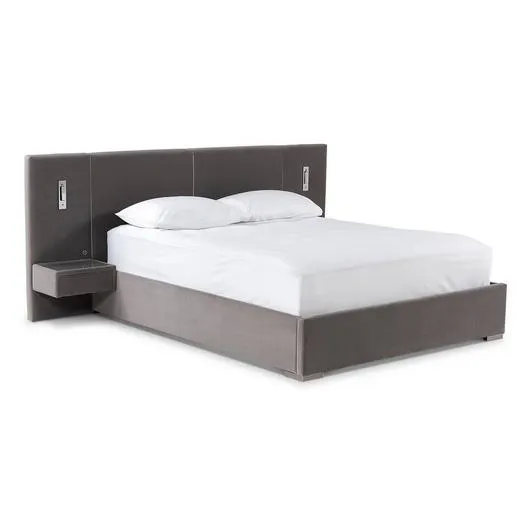 Panelle Double Ottoman Bed with Bedside Tables