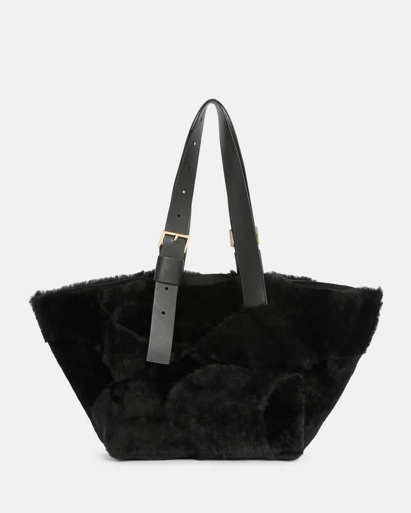 Anik Spacious Shearling Tote Bag