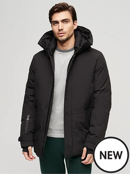 Superedry City Padded Hooded Wind Parka - Black