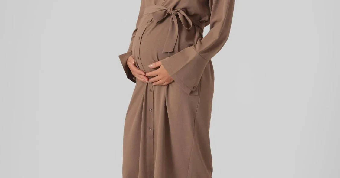 Regular Fit Shirt collar Midi dress