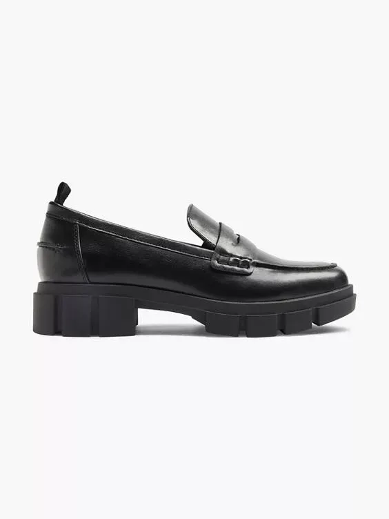 Black PU Chunky Classic Loafer