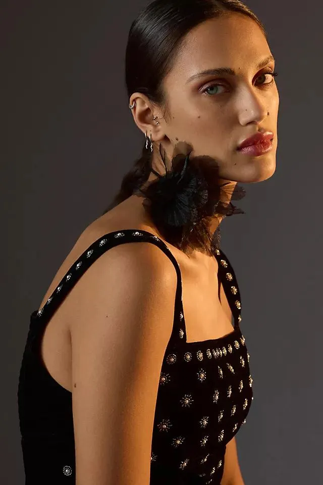 Flower Wrap Corsage Necklace