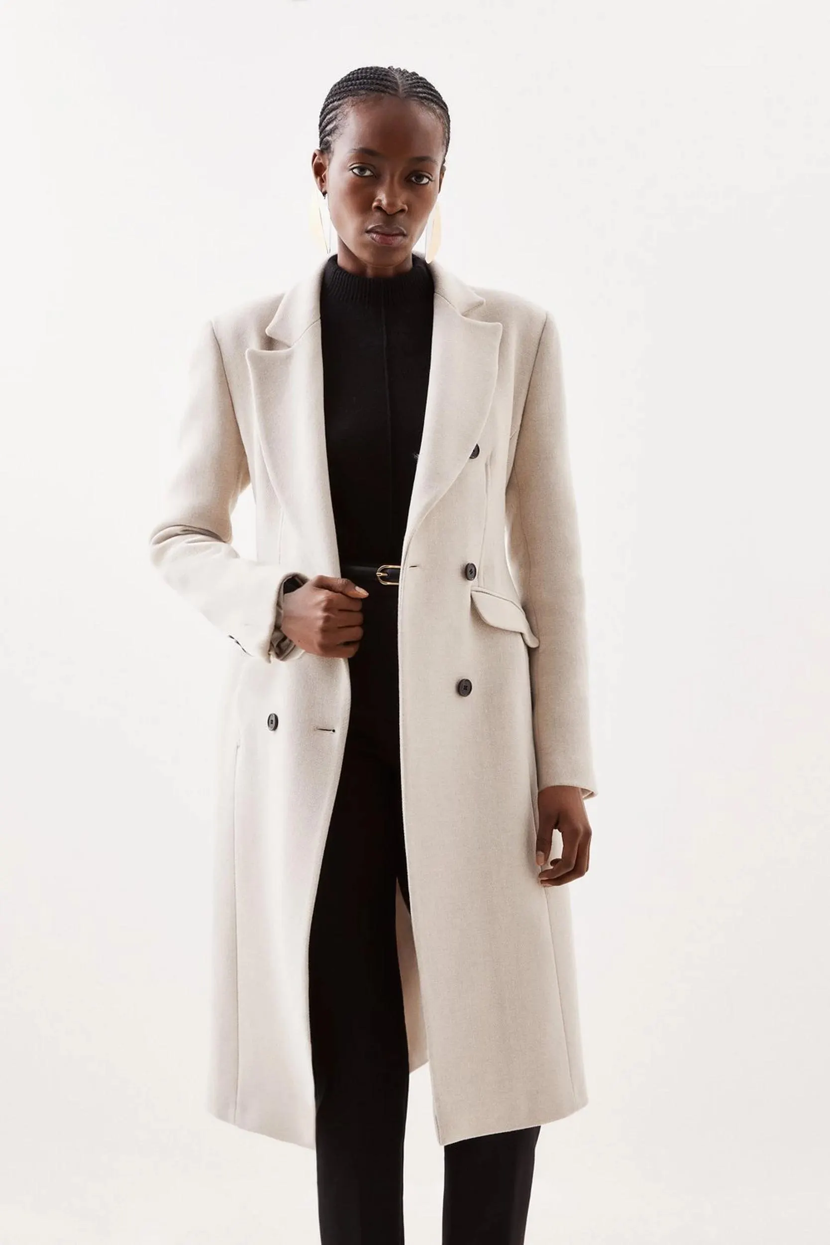 Italian Wool Hourglass Coat