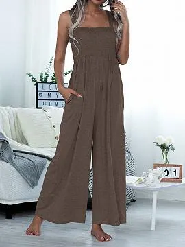 Khaki Pockets Detail Jumpsuit