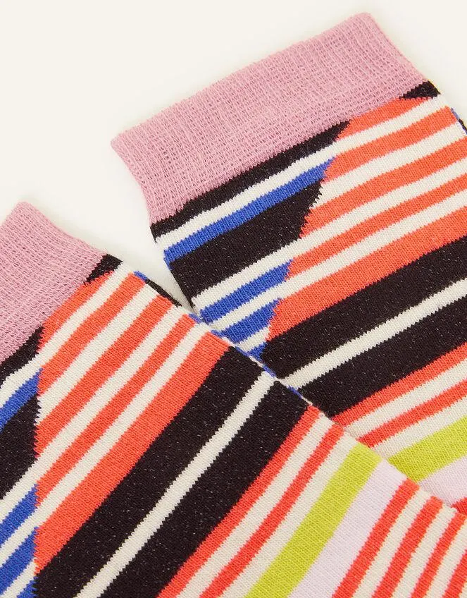 Irregular Spliced Stripe Socks
