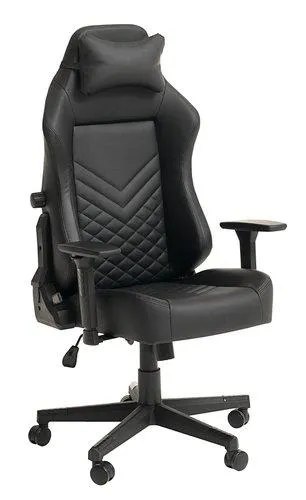 Gaming chair ABILDAA black faux leather