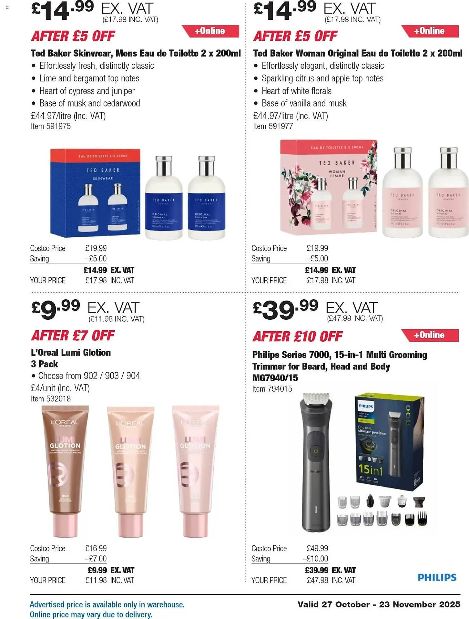 Costco leaflet from 27 October to 23 November 2025 - Catalogue Page 21