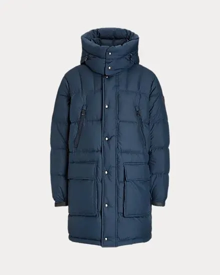 Water-Repellent Down Hooded Coat