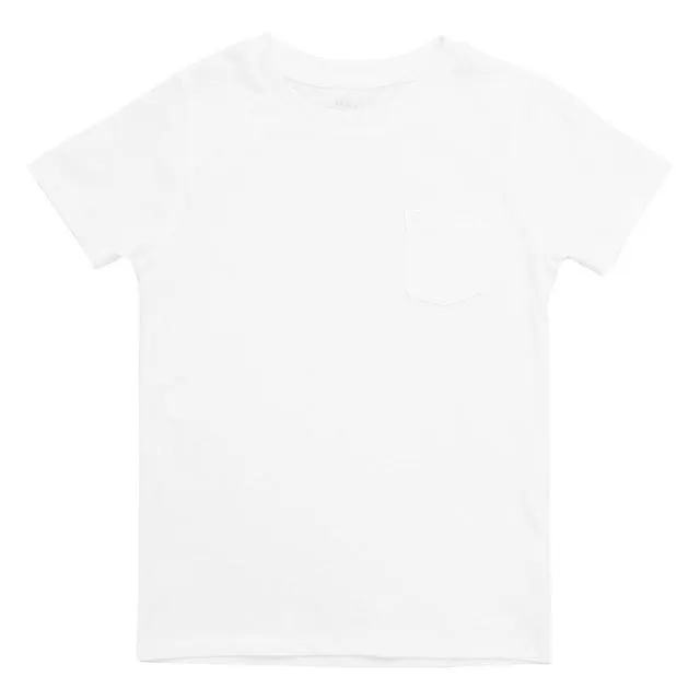 M&S Organic Cotton Plain T-Shirt, 2-7 Years, White