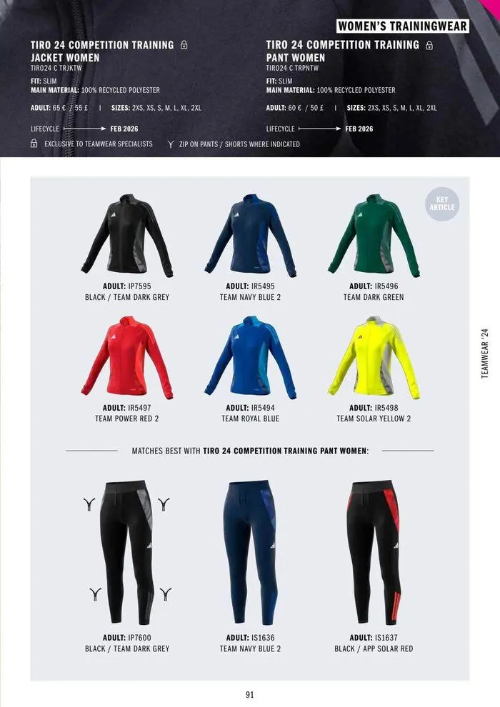 Adidas Teamwear 2024 from 11 March to 31 December 2024 - Catalogue Page 91