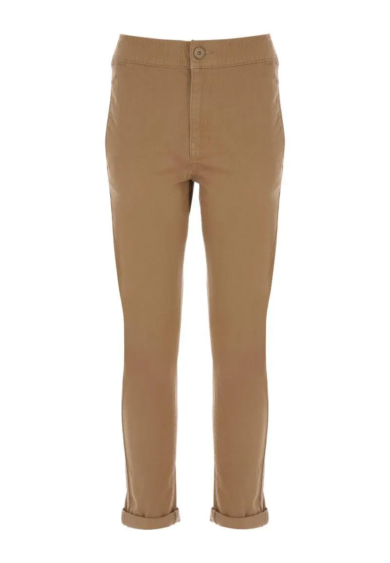 Older Boys Plain Stone Chino Trousers