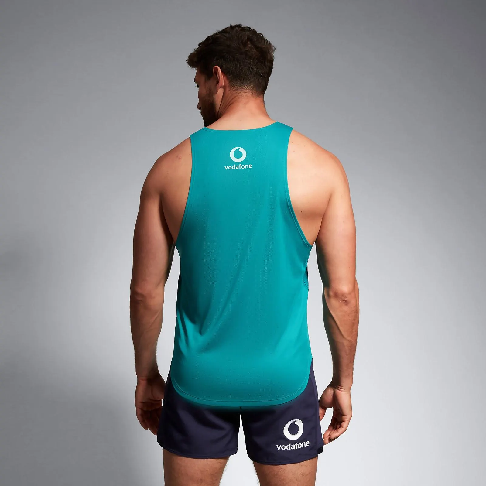 MENS IRELAND POLY TRAINING SINGLET GREEN/BLUE