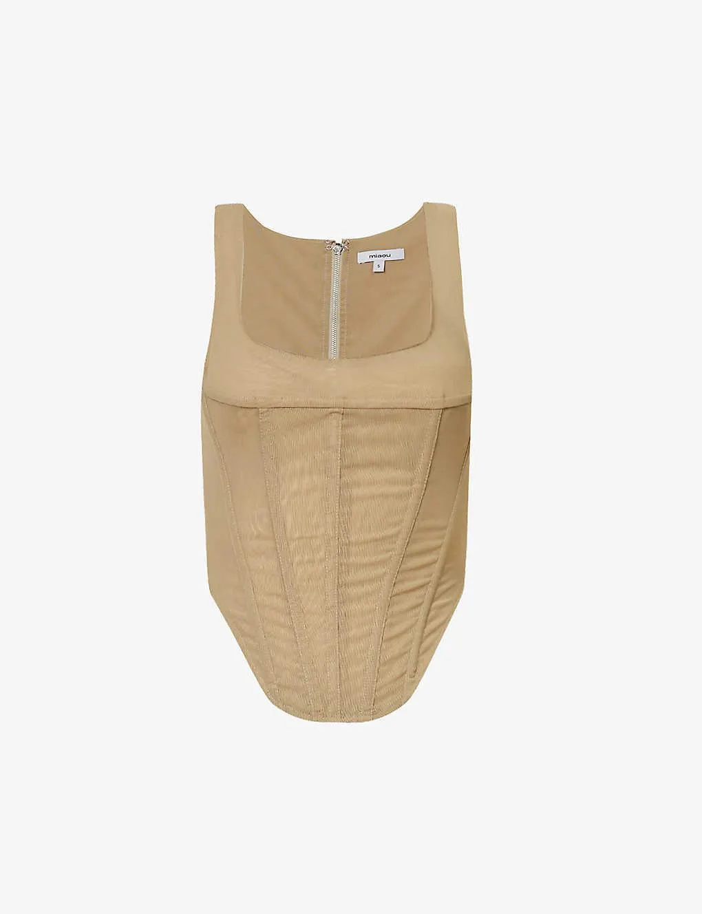 Campbell textured stretch-woven top