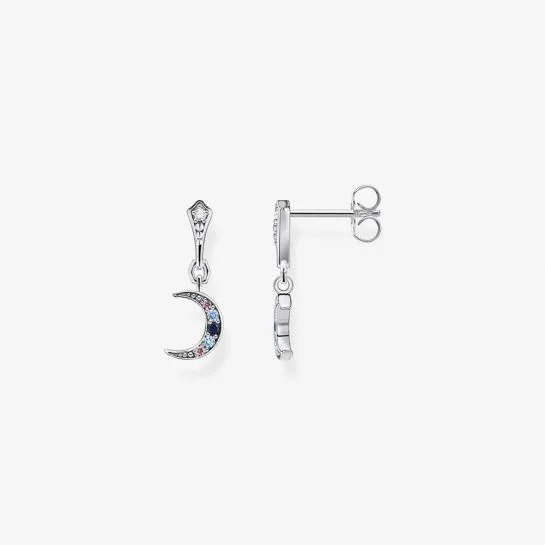 THOMAS SABO Silver Moon Dropper Earrings H2204-945-7
