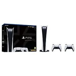 PlayStation 5 (PS5) Digital Console with White Dualsense Controller