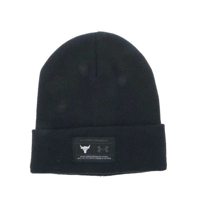 Under Armour Mens UA Project Rock Cuff Beanie in Black