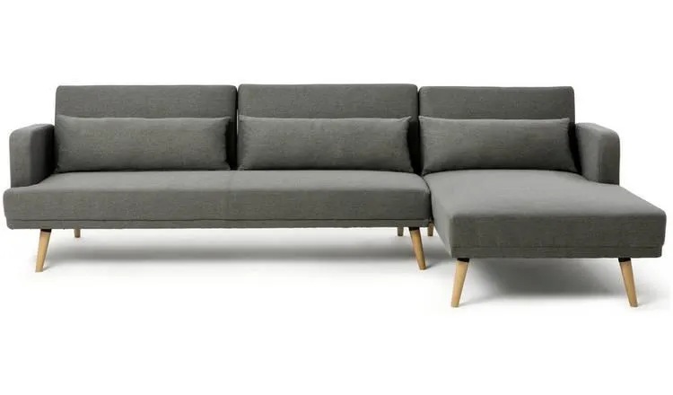 Habitat Andy Fabric Right Hand Corner Sofa Bed - Grey