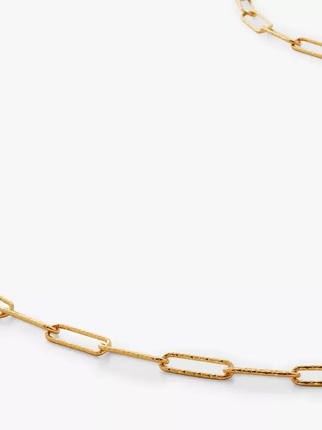 Monica Vinader Alta Textured Long Chain Necklace