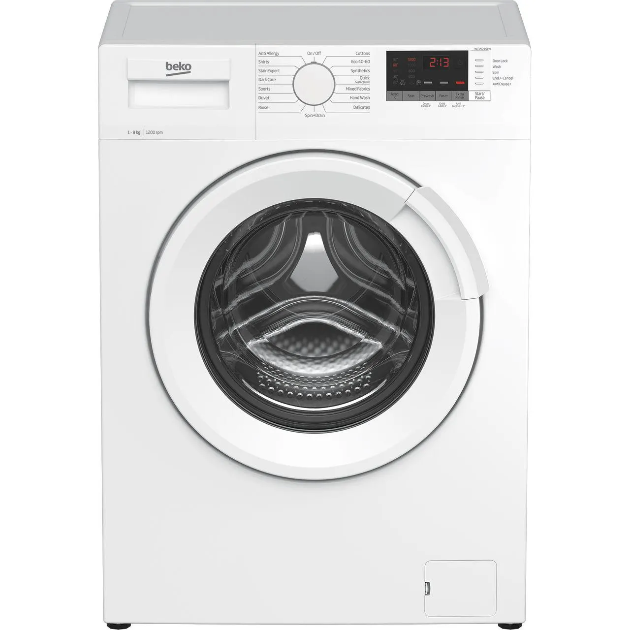 Beko WTL92151W 9Kg Washing Machine with 1200 rpm - White - B Rated