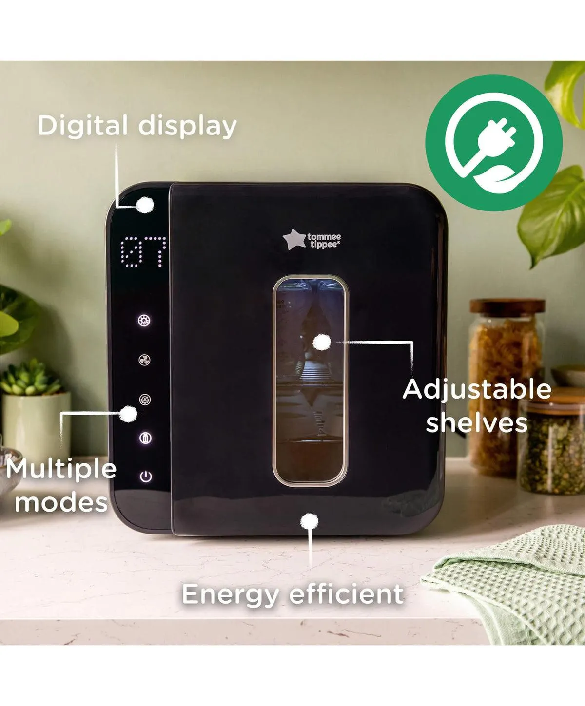 Tommee Tippee Ultra UV Steriliser, Dryer & Storage - Black