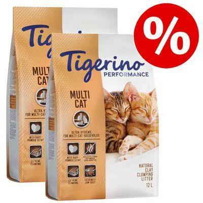 2 x 12/14 kg/l Tigerino Performance Cat Litter - Special Price!*