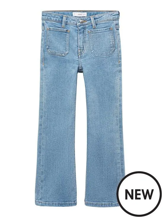 Mango Girls Flared Jeans - Blue
