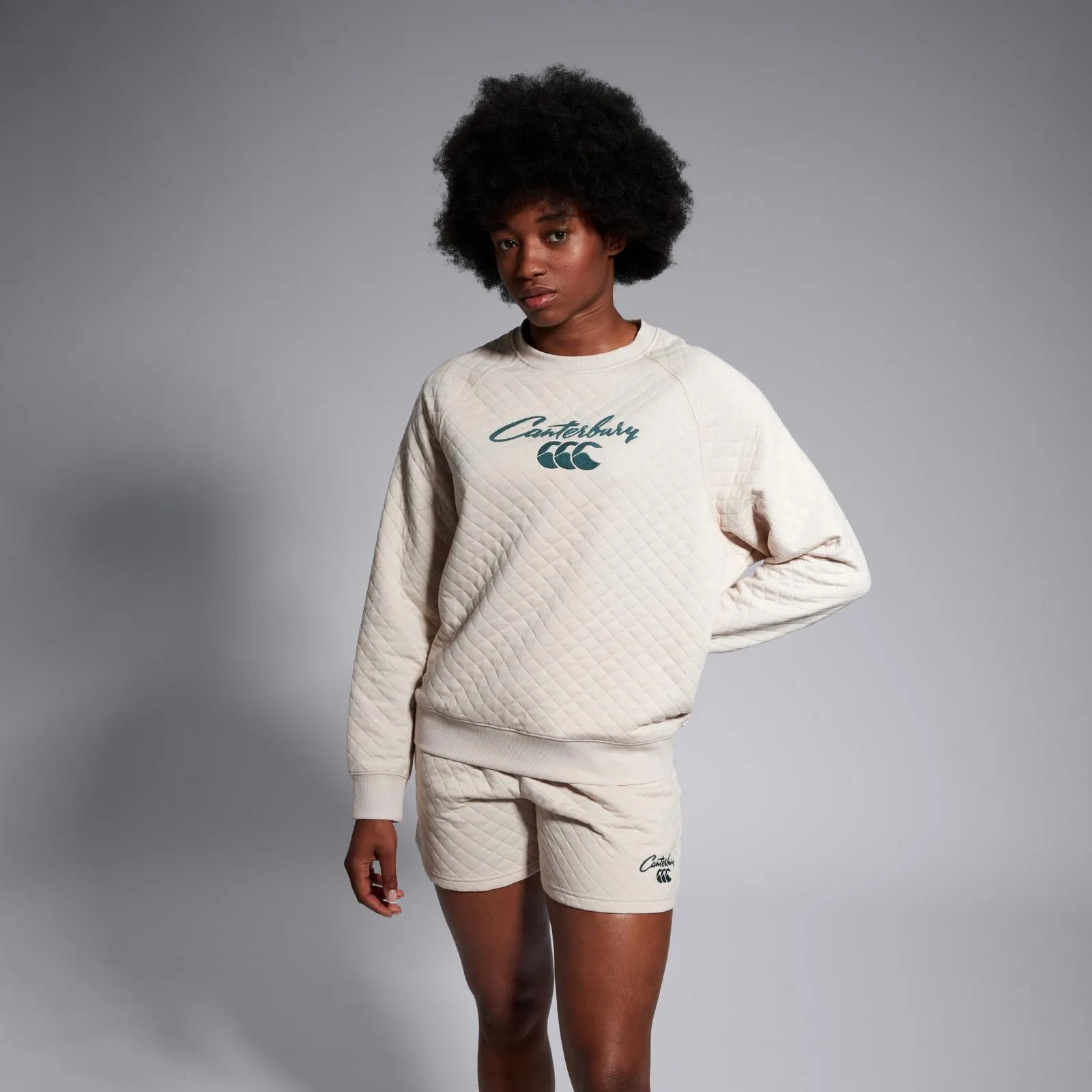 WOMENS SCENE-SET CREW SWEATSHIRT BEIGE