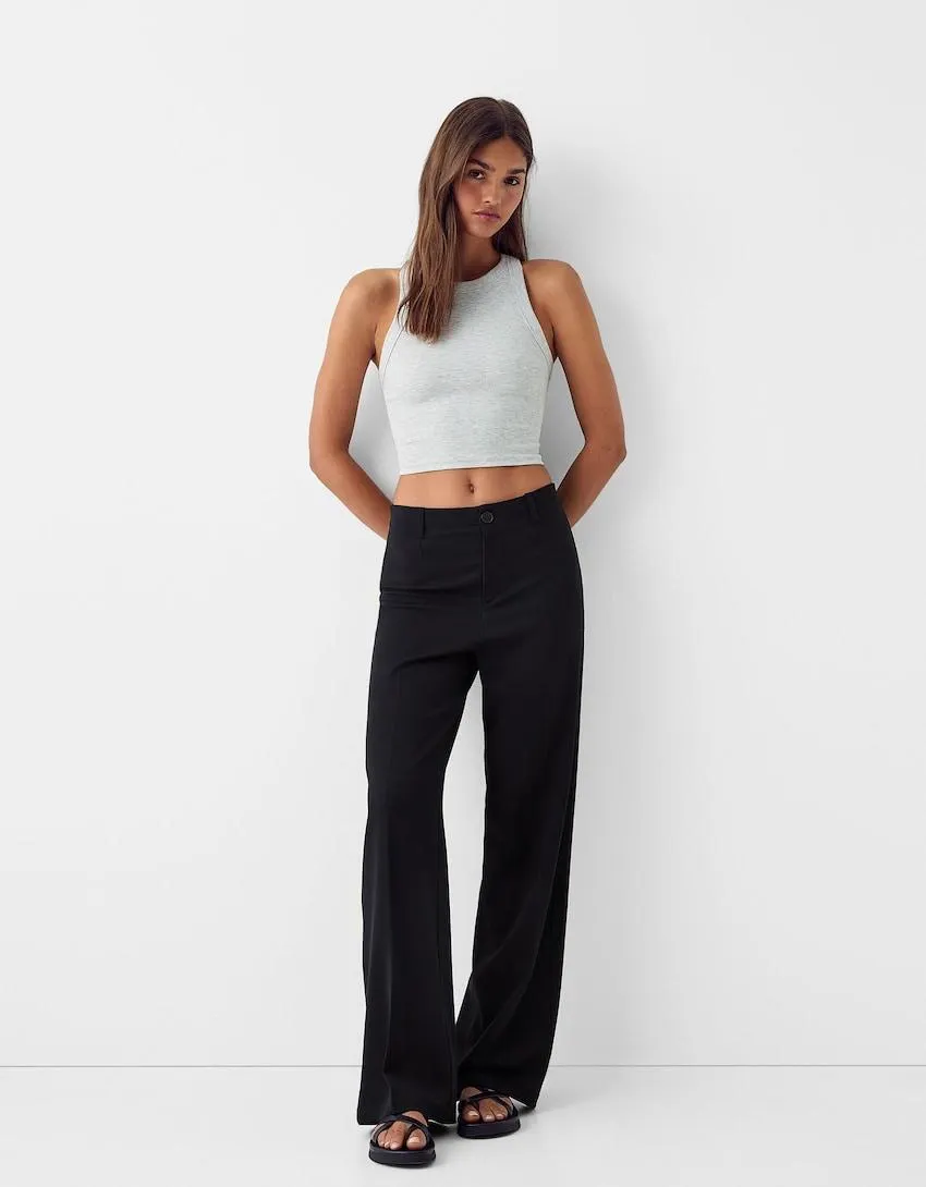 Wide-leg tailoring trousers