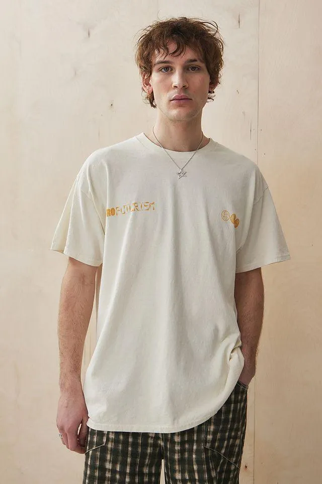 UO Ecru New Tech Soundwave T-Shirt