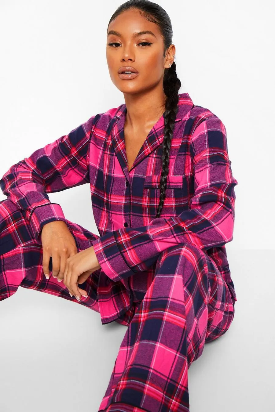 Mix and Match Flannel Check PJ Trousers