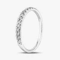 9ct White Gold 0.25ct Diamond Pave Set Half Eternity Ring THR15238-25TP